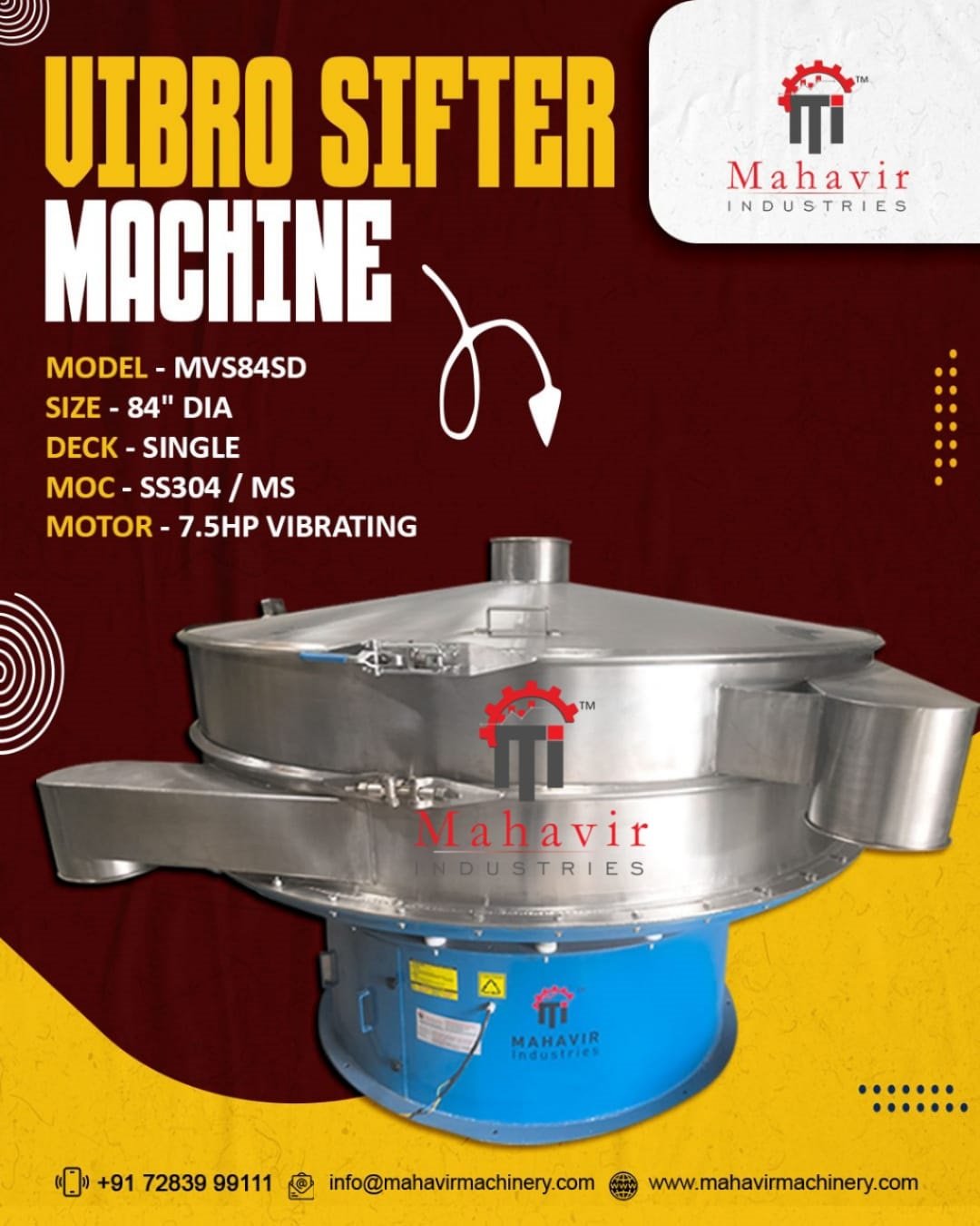 Vibro Sifter Machine Exporter in India